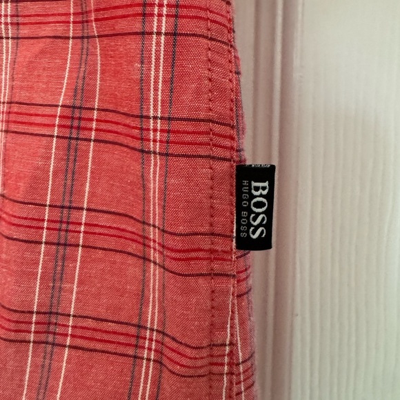 Men’s Hugo Boss Slim Long Sleeve Plaid Button Down Shirt Size Medium - Picture 8 of 11